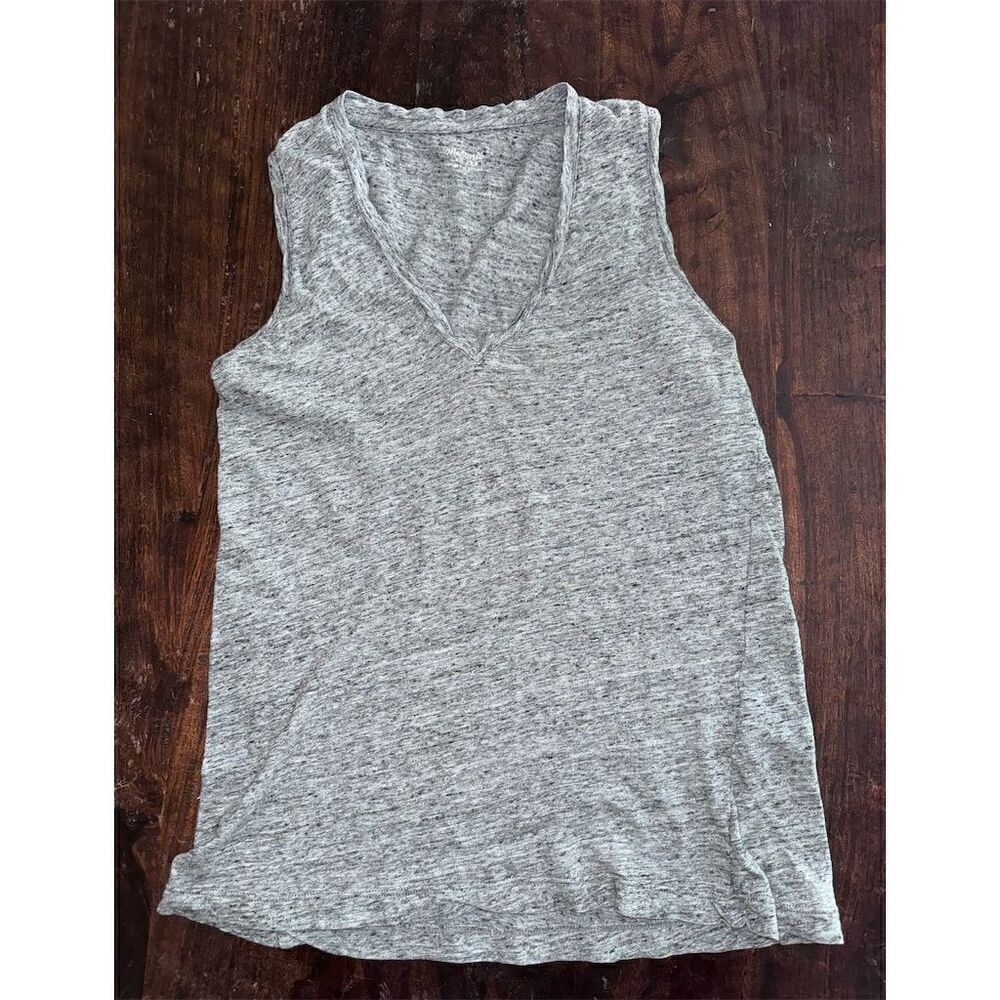 Madewell Women's Heather Gray V-Neck Tank Top‎ Size XXS Sleeveless Casual